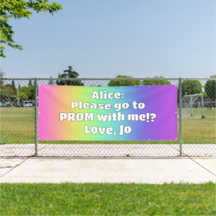 Custom Rainbow Prom Banner