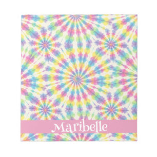 Custom Rainbow Psychedelic Retro Tie Dye Notepad