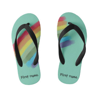 Custom Rainbow Slippers Kid's Jandals