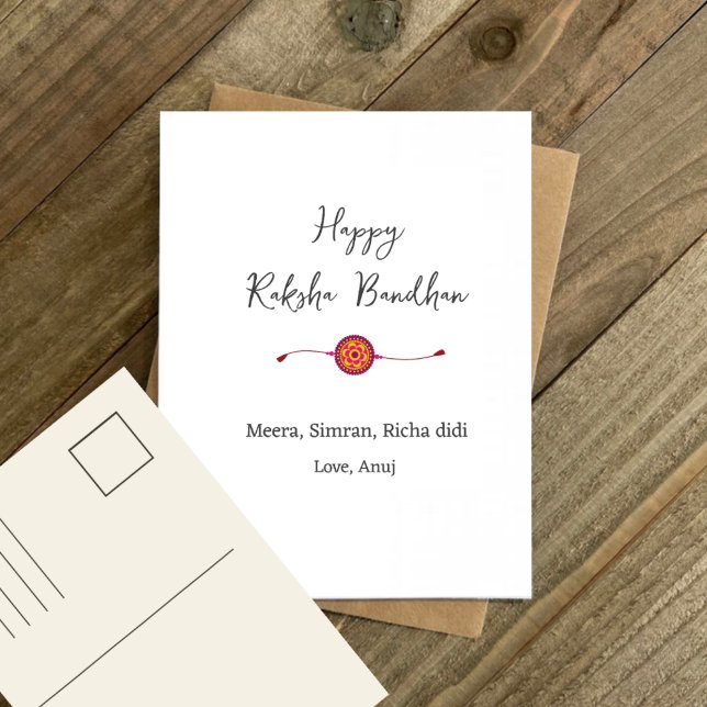 custom Raksha bandhan, happy rakhi card, Holiday Postcard (Creator Uploaded)