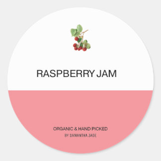 Custom Raspberry Jam & Preserve Jar Labels