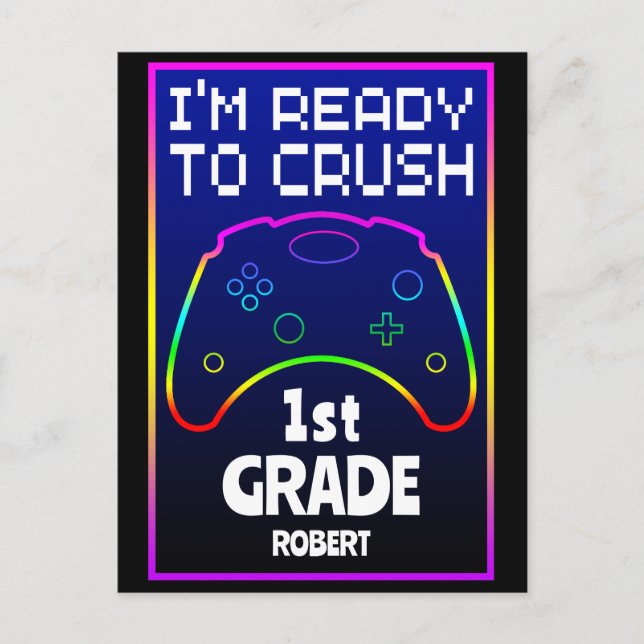 Custom Ready To Crush Back To School  Postcard (Front)