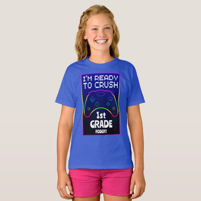 Custom Ready To Crush Back To School  T-Shirt (Front Full)