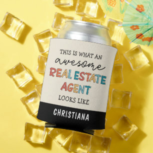 Custom Real Estate Agent Funny Awesome Realtor Can Cooler
