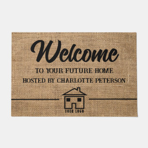 Custom Real Estate Agent Realtor Open House Doormat
