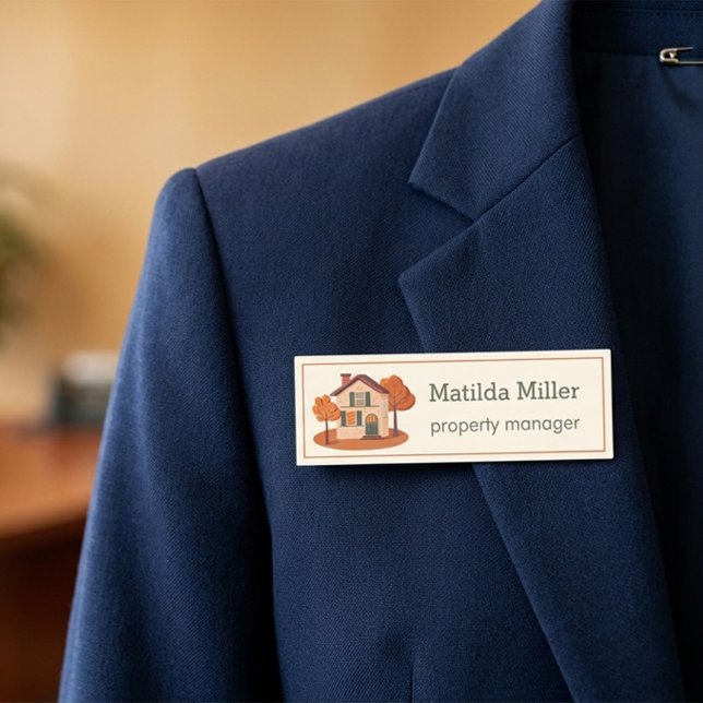 Custom Real Estate Autumn House  Name Tag (Creator Uploaded)