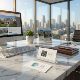 Custom Real Estate Business Card with QR Code