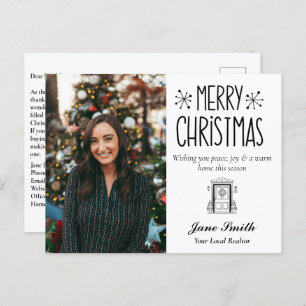Custom Real Estate Christmas  Holiday Postcard