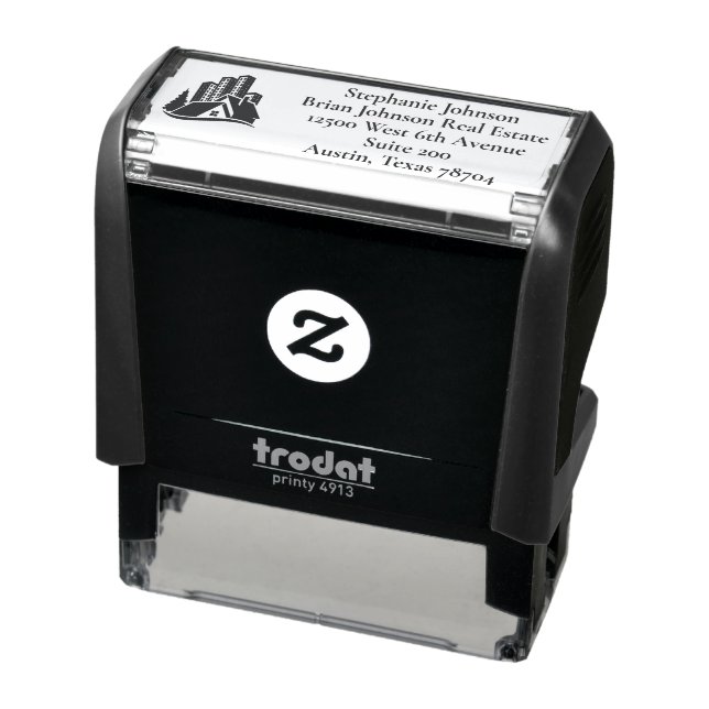 Custom Real Estate Company Business Cards supplies Self-inking Stamp (Product)