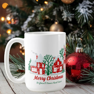 Custom Real Estate Company Merry Christmas Coffee Mug