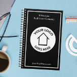 Custom Real Estate Company Your Logo Realtor 2024 Planner<br><div class="desc">This chic custom realtor 2024 planner is personalised with your realty company logo in the centre. Add your real estate company name and agent on this modern design for a classy,  customised holiday gift.</div>