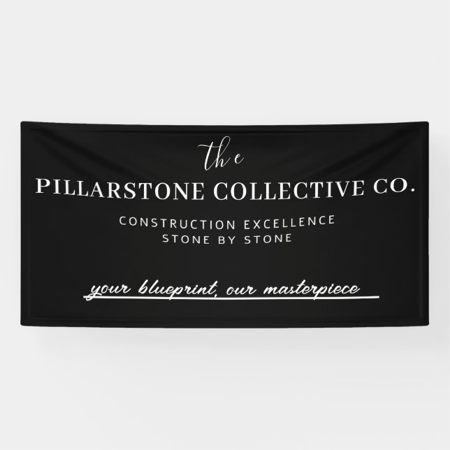 Custom Real estate Construction company Name Banner (Horizontal)