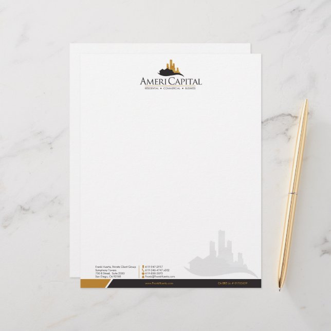 CUSTOM Real Estate Letterhead V2 Revised (Front/Back In Situ)