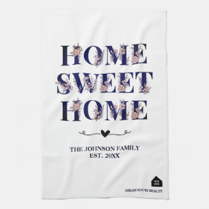 Custom Real Estate or Realtor closing gifts Tea Towel