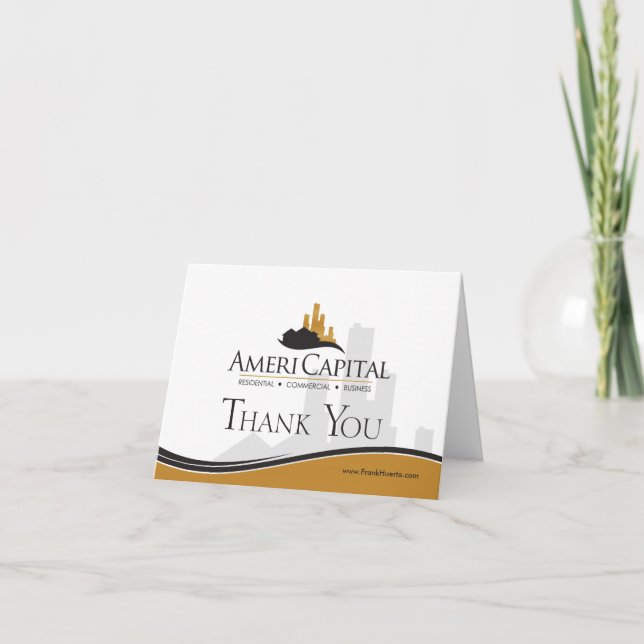 CUSTOM Real Estate Thank You For Your Business V3 Card (Front)