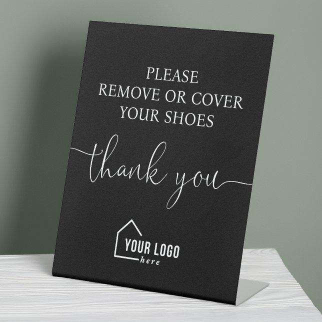 Custom Realtor Remove Shoes  Pedestal Sign (Creator Uploaded)