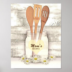 Custom Recipe Binder Front Insert Poster