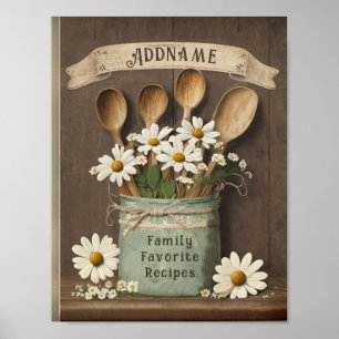 Custom Recipe Binder Front Insert Poster