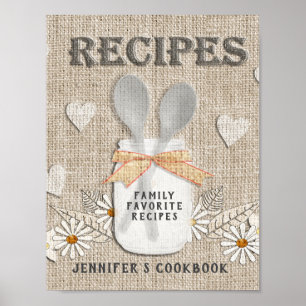 Custom Recipe Binder Front Poster