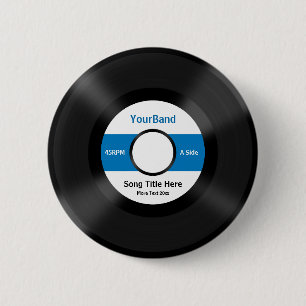 Custom Record 6 Cm Round Badge