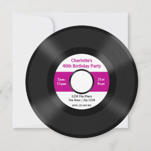 Custom Record Album Invitation