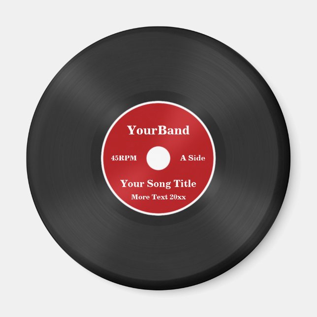 Custom Record Personalise Magnet (Front)