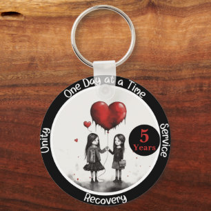 Custom Recovery Milestone Gift - Connections Key Ring