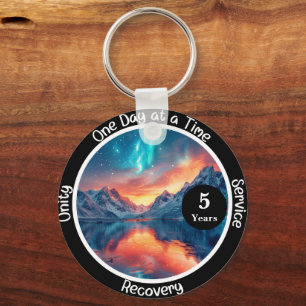 Custom Recovery Milestone Gift - Serenity  Key Ring