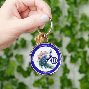 Custom Recovery Milestone Gift Sobriety Token Key Ring