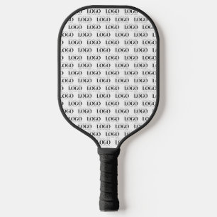 Custom Rectangle Business Company Logo Pattern Pickleball Paddle