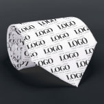 Custom Rectangle Business Company Logo Pattern Tie<br><div class="desc">This cool neck tie,  featuring custom logo pattern would be great for your business/personal needs. Easily add your own logo by clicking on the "personalise" option.</div>