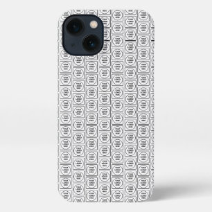 Custom Rectangle Business Logo Pattern iphone case