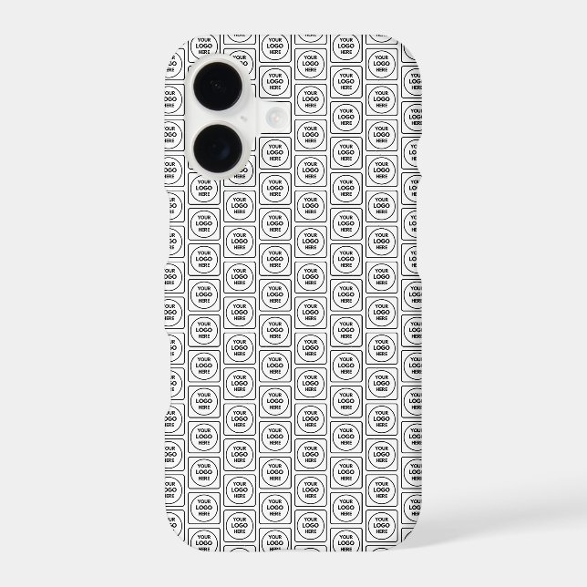 Custom Rectangle Business Logo Pattern iphone case (Back)