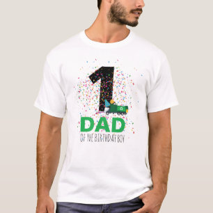 Custom Recycling Garbage Truck Birthday Party Dad T-Shirt