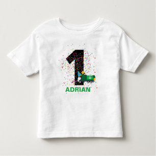 Custom Recycling Garbage Truck Birthday Party Toddler T-Shirt