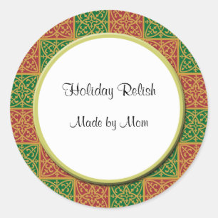 Custom Red and Green Pattern Sticker