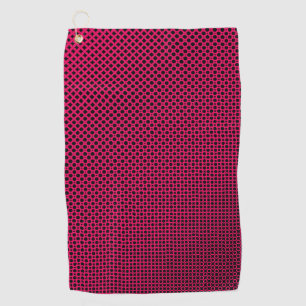 Custom Red Black Personalised Golfer Golf Towel