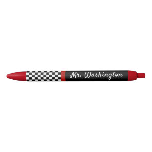 Custom Red Black Teacher's Writing Pen Gift