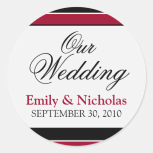 :custom: Red/Black Wedding Invitation Seal