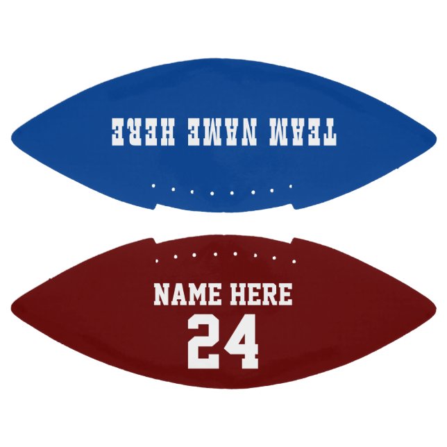 CUSTOM RED BLUE NUMBER NAME TYPOGRAPHY FOOTBALL (Panels)