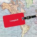 Custom red business sharp acrylic luggage tag<br><div class="desc">Travel in style with this clean neat customisable acrylic luggage tag</div>