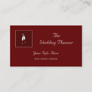 Custom Red Champagne Business Card