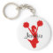 Custom Red Cheerleader Key Chain