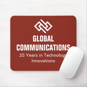 Custom Red Cyber Technology Computer Company Mouse Pad
