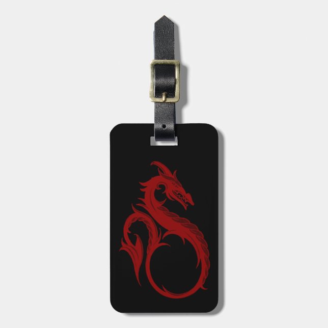 Custom Red Dragon Apalala Luggage Tag (Front Vertical)
