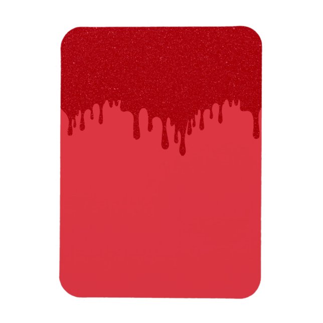 Custom Red Drip Magnet – Bold Minimal Design (Vertical)