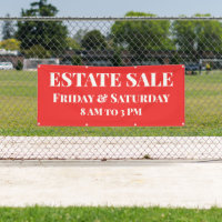 Custom Red Estate Sale Banner