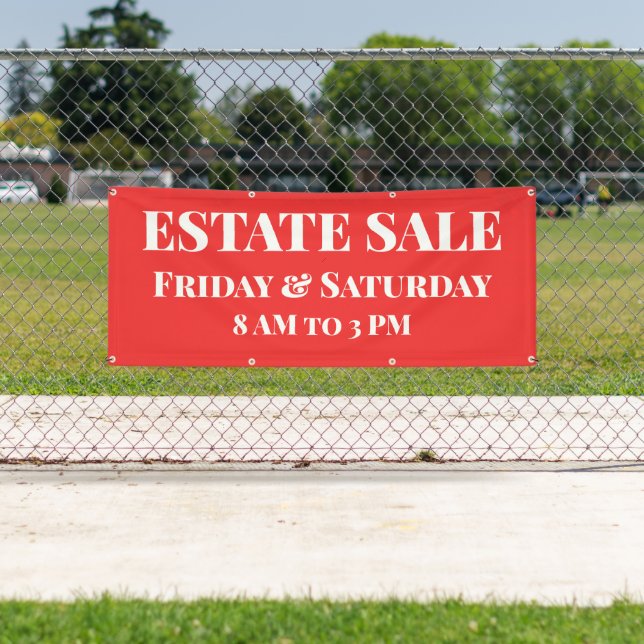 Custom Red Estate Sale Banner (Insitu)