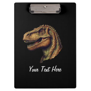 Custom Red Green Dinosaur T-Rex Tyrannosaurus Clipboard