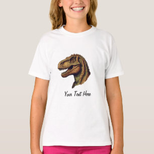 Custom Red Green Dinosaur T-Rex Tyrannosaurus      T-Shirt